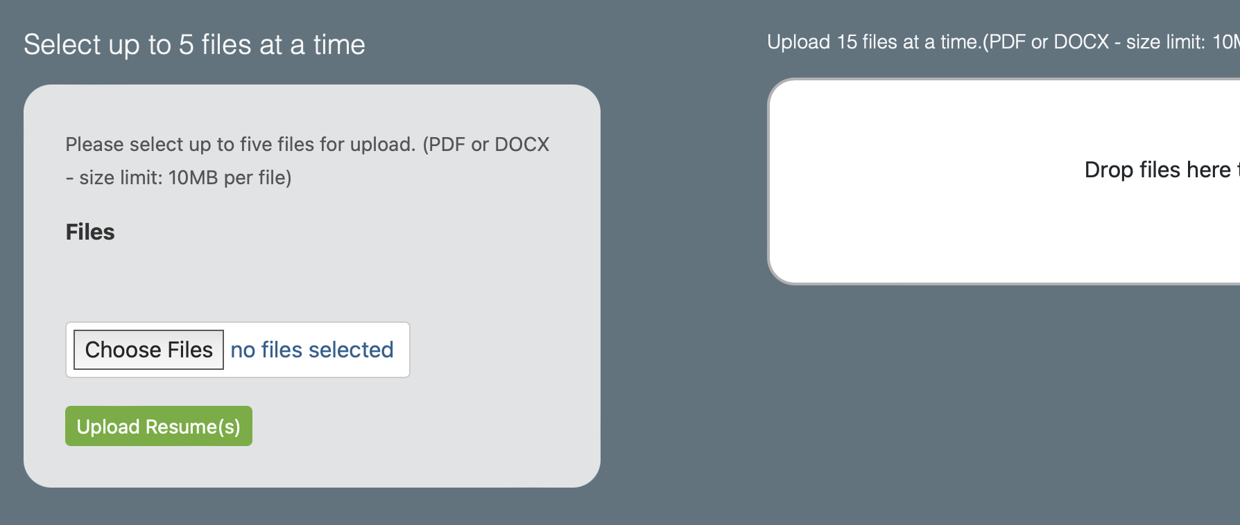 Drag and Drop File Processing